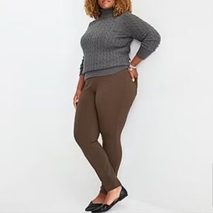 2/$30 St. John's Bay Womens Skinny Plus Brown  Pull-On Pant Size XXL